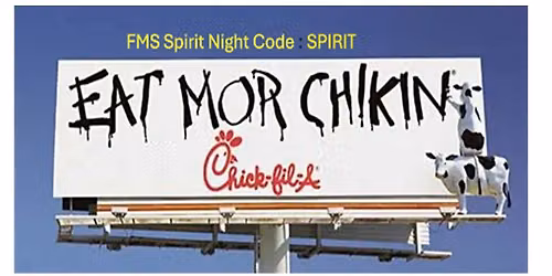 Faith Middle School Chick -Fil-A all day Spirit Event