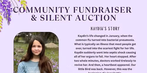 Community Fundraiser & Silent Auction for Kaydin