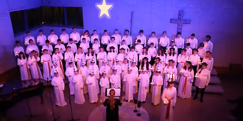 Lucia- och julkonsert med Sollentuna Diskantkör och Sollentuna Gosskör