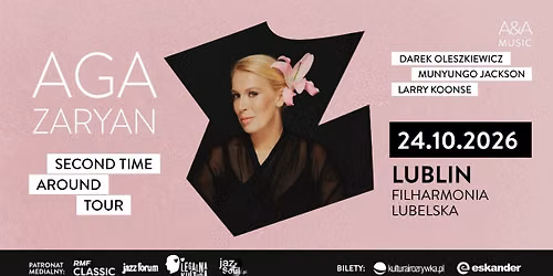 Lublin \u00b7 24.10.2026 \u00b7 Aga Zaryan \u00b7 Second Time Around Tour