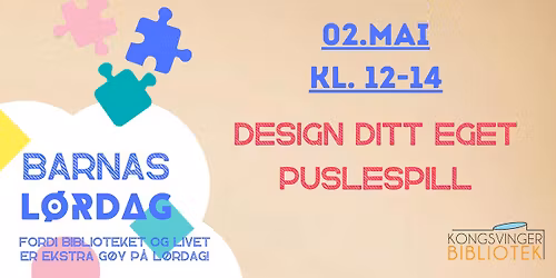 Barnas l\u00f8rdag: Design ditt eget puslespill!