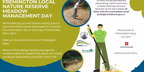 Meadow-management day at Fremington