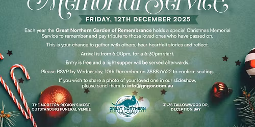 Christmas Memorial Service