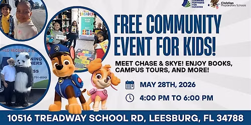Free Community Event for Kids! Meet Chase and Skye LIVE!