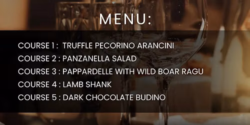 Tuscan Wine Dinner at The Board Room