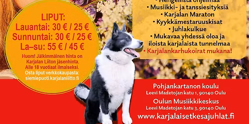 Karjalaiset kes\u00e4juhlat Oulussa 13.-14.6.2026