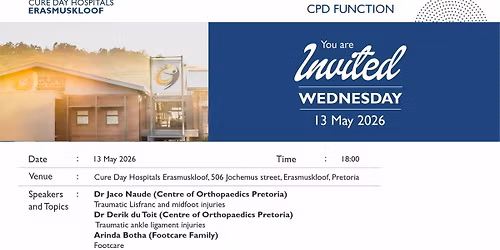 CPD function : Cure Day Hospitals Erasmuskloof 13 May 2026