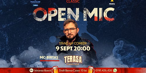 Classic Open Mic pe Terasa Comics cu Birta\u0219  \ud83c\udfa4 