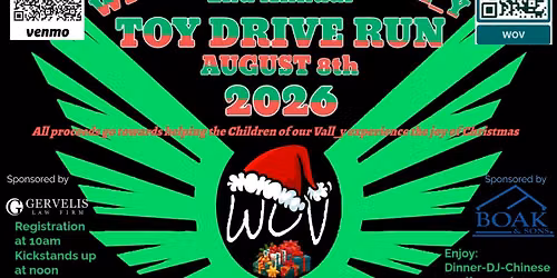Wings Over the Vall_y 2nd annual TOY DRIVE RUN 2026