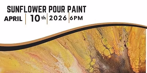 Sunflower Pour Paint at Knock on Wood Design Studio, LLC