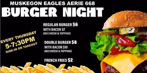 BURGER NIGHT feat. BEER SPECIALS!