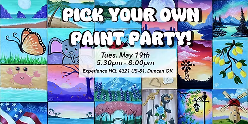 Pick Your Own Paint Party at Experience HQ!