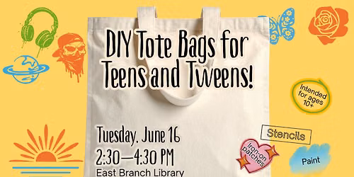 DIY Tote Bags for Teens and Tweens! at East
