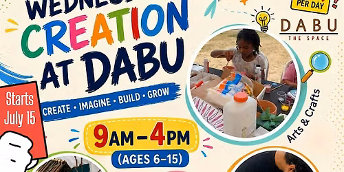 WEDNESDAY CREATION FOR KIDS (INDOOR CAMP)