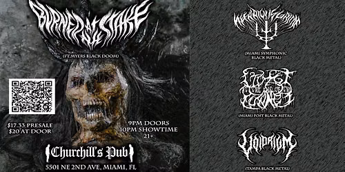 Minotaur Booking presents: Burned at the Stake w\/ Voidrium \/ Nefarious Grime & more
