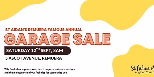 St Aidan's Remuera Famous Annual Garage Sale 2026