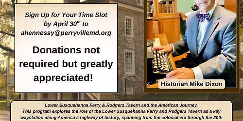 Rodgers Tavern Spring Speaker Series 