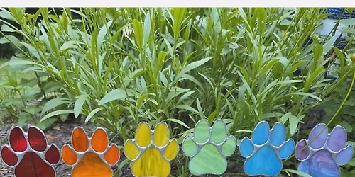 Dog Yoga & Stained Glass Paw Ornament Workshop