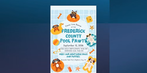 Fierce Love Rescue at Frederick County Pool Pawty