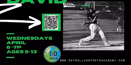 \u26be Baseball Hitting with Coach David \u2013 April Sessions!
