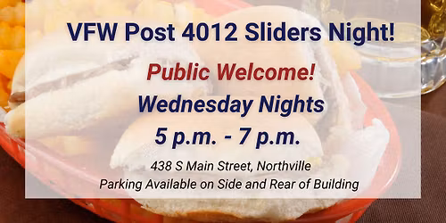 Sliders Night at Northville VFW Post 4012
