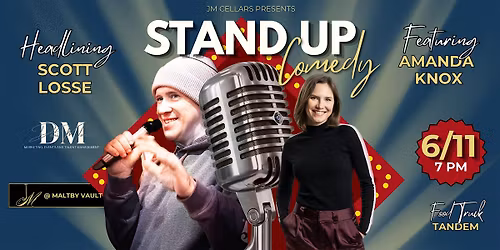 Stand Up Comedy with Scott Losse @ JM Cellars (Maltby) feat. Amanda Knox
