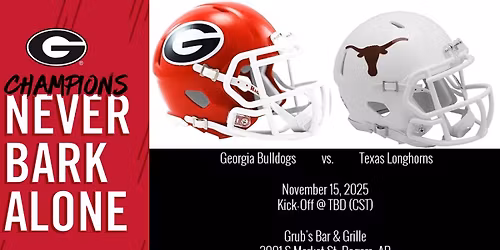 Georgia Bulldogs vs Texas Longhorns Watch Party