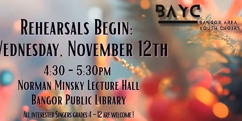 Rehearsals Begin for Winter Session!