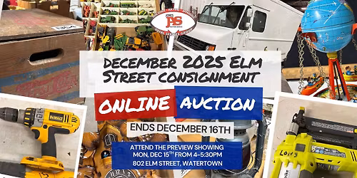 December 2025 Elm Street Online Consignment Auction PREVIEW EVENT
