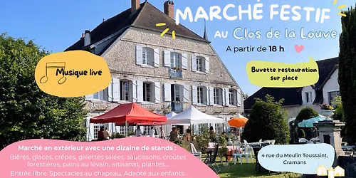 Concert et march\u00e9 festif au Clos de la Louve