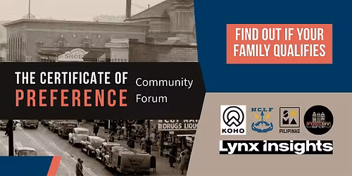 Certificate of Preference Community Forum