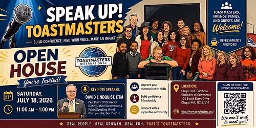 Speak Up! Toastmasters Club Summer Open House
