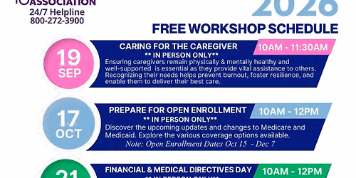 The Caregivers Workshop Series: Caring for the Caregiver