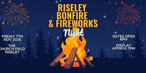Riseley Bonfire & Fireworks Night 2025