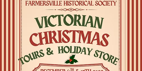 Victorian Christmas Tours & Holiday Country Store at The Historic Bain-Honaker House