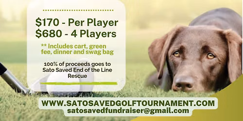 2nd Annual Sato Saved Golf Tournament 