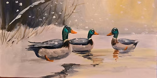 CHORLEY Paint Night - Feathers on Ice