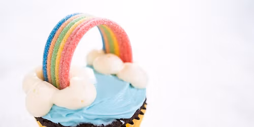 St. Patrick's Day Rainbow Cupcake Class (Ages 2-8 w\/ Caregiver)