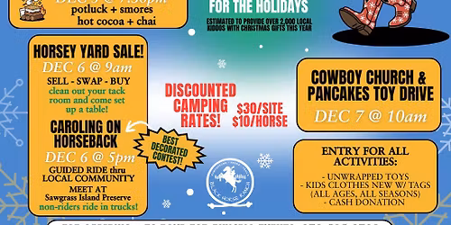 WINTER WONDERLAND: horsey yardsale and community caroling on horseback