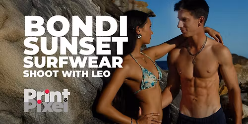 Bondi Sunset surf & swimwear shoot with Leo
