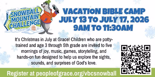 Vacation Bible Camp 2026 - Snowball Mountain Challenge