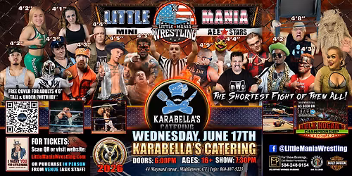 Middletown, CT - Little Mania Mini Wrestling @ Karabella's Catering