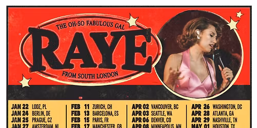 Raye Oslo Tickets