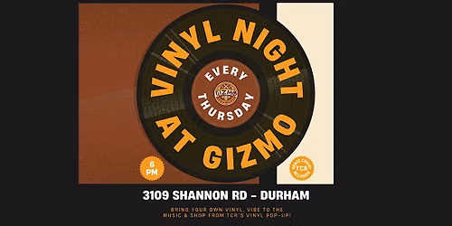 Thursday Vinyl Nights at Gizmo Brew Works in Durham