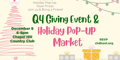 Q4 Giving Event and Holiday Pop-Up Market
