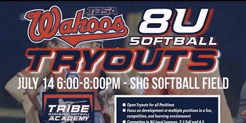 TBSA Wahoos 8U Tryouts