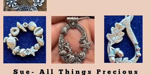 Silver clay wreath like pendant or earring workshop