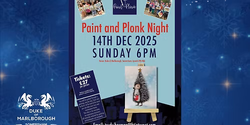 Festive Paint & Plonk evening \u2744\ufe0f \ud83c\udfa8