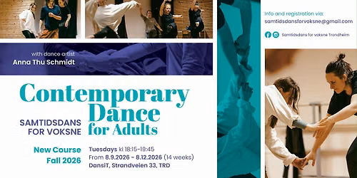 Kurs i samtidsdans for voksne\/Course in Contemporary Dance for Adults