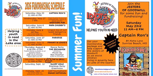 LOTO Idiots Club Fundraiser at Captain Ron's